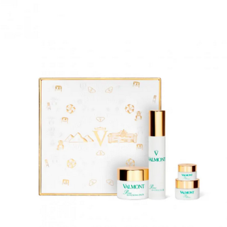 Косметичний набір золотий Valmont Prime Renewing Pack Retail Set