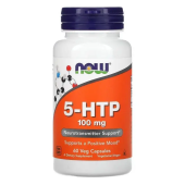 Амінокислота NOW Foods 5-HTP (Гідрокситриптофан) 100 мг 60 вегетаріанських капсул