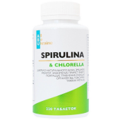 Комплекс спіруліни та хлорели Spirulina та Chlorella ABU, 220 таблеток