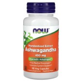 Ашвагандха NOW Foods (Ashwagandha) 90 вегетаріанських капсул