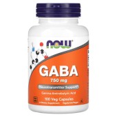ГАМК (Гамма-аміномасляна кислота) NOW Foods (GABA) 750 мг